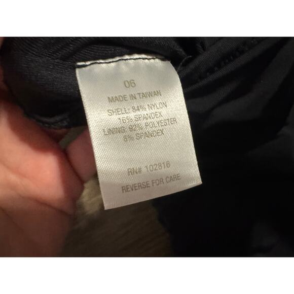 Garnet Hill Ruched Front Black One Piece Swimsuit Size 6 - Picture 6 of 6